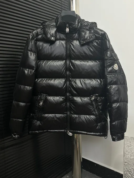Luxus Irreführende Daunenjacke Weiß Nylon Classic Luxury
