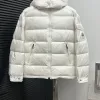 Hochwertige, irreführende Daunenjacke aus weißem Nylon im klassischen Stil