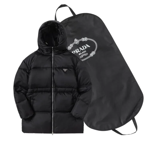 Bestseller Prada Langarmshirt aus weißem Nylon im Logo-Stil