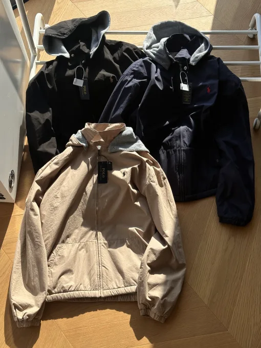 Hochwertige Ralph Lauren Jacke aus schwarzer Baumwolle im Vintage-Stil