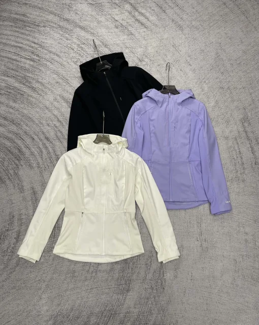 Bestseller Lululemon Mäntel Lila Strick Atmungsaktive Kollektion