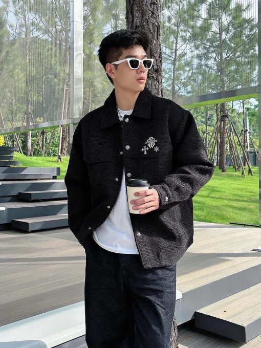 Hochwertige Chrome Hearts Jacken, weiße elegante Kollektion