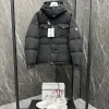 Hochwertiger Moncler Mantel aus schwarzer Baumwolle