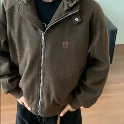 Luxus-Carhartt-Mützen aus brauner Wollkaro-Kollektion