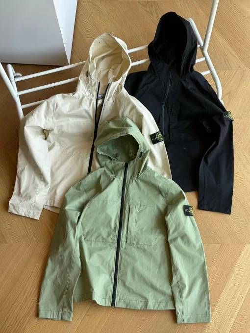 Luxus-Mantel von Stone Island Schwarz Solid Luxury