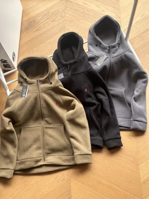 Bestseller Ralph Lauren Jacken Schwarz Fleece Retro Style