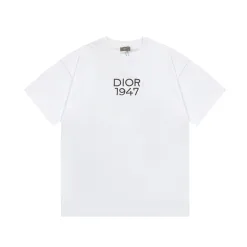 Hochwertiger Dior Kurzarm Schwarz Klassischer Stil