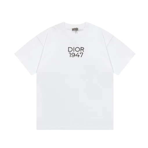 Hochwertiger Dior Kurzarm Schwarz Klassischer Stil