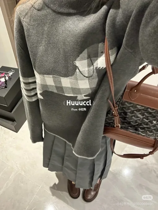 Bestseller Thom Browne Pullover Rote Wolle Klassische Kollektion