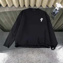 Premium Qualität Chrome Hearts Jacken Schwarz Strick Casual Style
