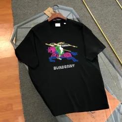 Bestseller Burberry Kurzarm Weiß Baumwolle Logo Luxus