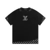 Premium Qualität Louis Vuitton Kurzarm Schwarz Leder Patchwork Luxus