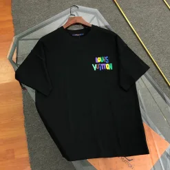 Luxus Louis Vuitton Kurzarm Baumwolle Logo Luxus
