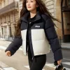 Premium Fila Daunenjacken Weiße Stickerei Luxus