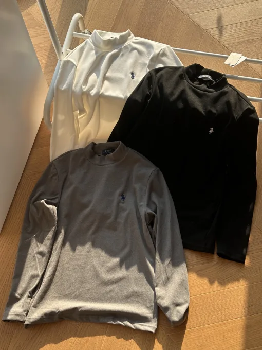 Premium Ralph Lauren Langarmshirt mit weißer Stickerei