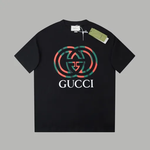 Bestseller Gucci Kurzarm Rot Baumwolle Klassischer Stil