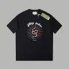 Hochwertiger Gucci Kurzarm Schwarz Baumwolle Klassischer Luxus
