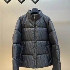 Premium Dior Daunenjacken im weißen Print-Stil