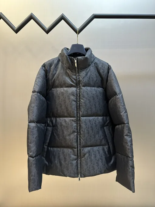 Premium Dior Daunenjacken im weißen Print-Stil