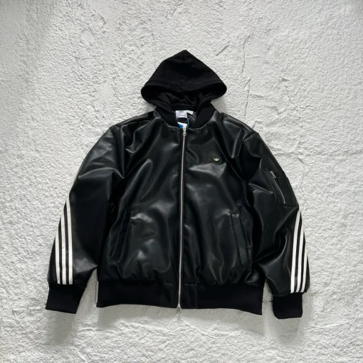 Premium Adidas Mäntel Leder Logo Kollektion
