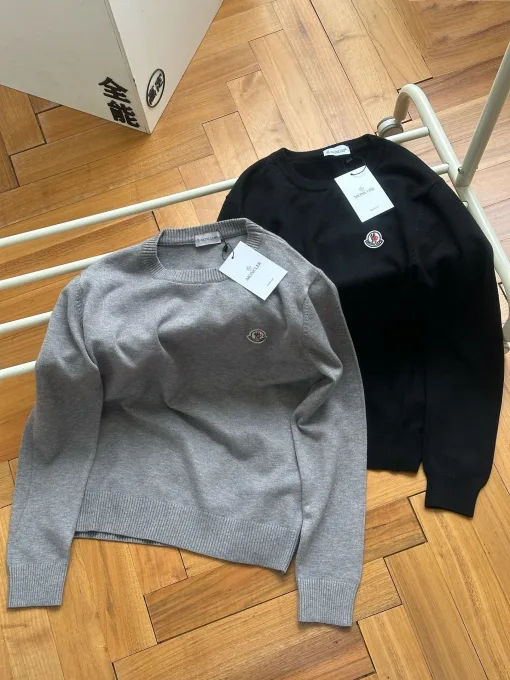 Bestseller Moncler Pullover Schwarz Wolle Klassisch Luxus