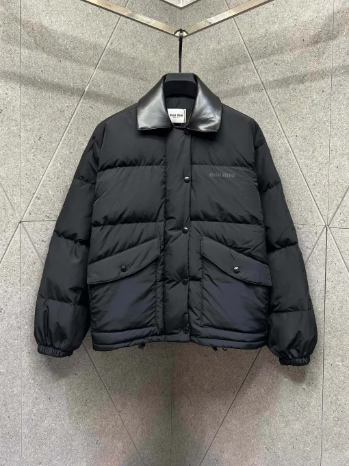 Premium Miu Miu Jacke Weiß Leder Luxus