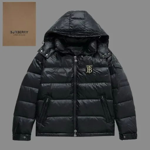 Bestseller Burberry Daunenjacke Schwarz Nylon Atmungsaktiv Luxus