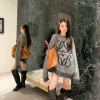 Luxus-Pullover aus grauer Woll-Jacquard-Kollektion von Loewe