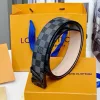Luxus Louis Vuitton Gürtel Schwarzes Rindsleder Classic Collection