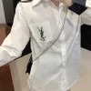 Premium Yves Saint Laurent Hemd Weiße Strass Kollektion