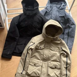 Luxus Prada Jacken Schwarze Baumwolle Logo Kollektion