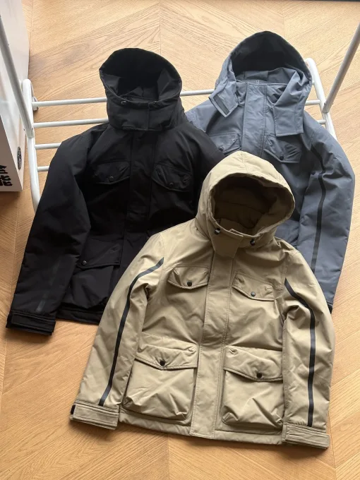 Luxus Prada Jacken Schwarze Baumwolle Logo Kollektion