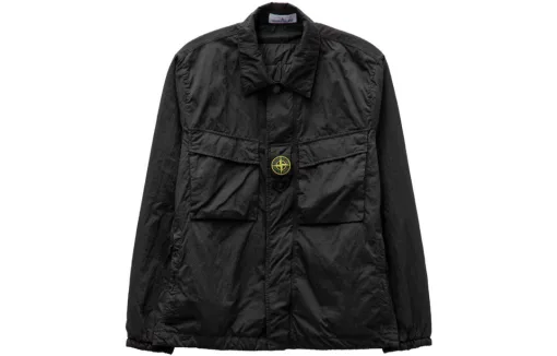 Premium Stone Island Langarmshirt Sky Nylon Solid Kollektion
