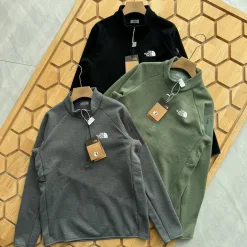 Premium Qualität The North Face Sweatshirts Grau Fleece Atmungsaktiv Stil