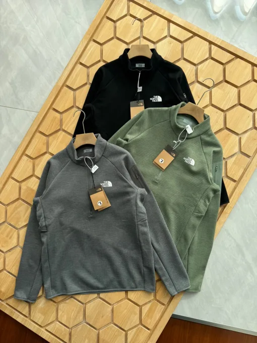 Premium Qualität The North Face Sweatshirts Grau Fleece Atmungsaktiv Stil