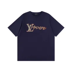 Hochwertiges Louis Vuitton Kurzarm-Baumwoll-Stickerei-Modell
