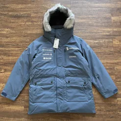 Bestseller Descente Daunenjacke Grau Baumwolle Klassischer Stil