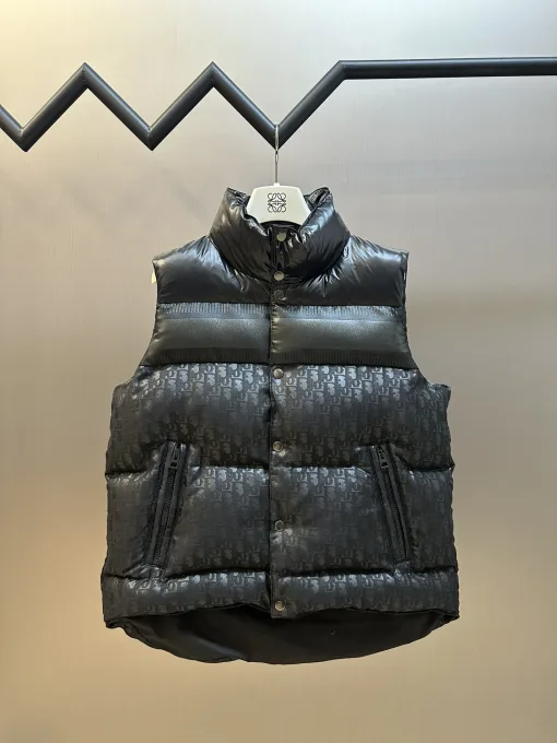 Hochwertige Dior Weste im schwarzen Monogramm-Stil