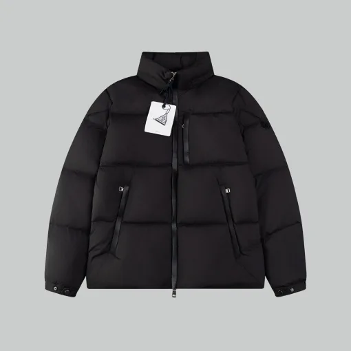 Luxus Moncler Jacken Weiß Leder Atmungsaktiv Stil