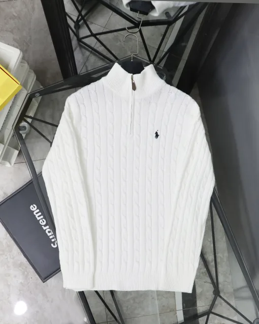 Hochwertige Ralph Lauren Jacken Weiß Baumwolle Klassischer Stil
