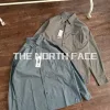 Premium Qualität The North Face Langarmshirt Lila Baumwolle Bestickter Stil