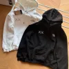 Premium Qualität The North Face Sweatshirts Schwarze Baumwolle Bestickte Kollektion