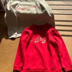 Premium Lululemon Sweatshirts Rot Baumwolle Retro Luxus