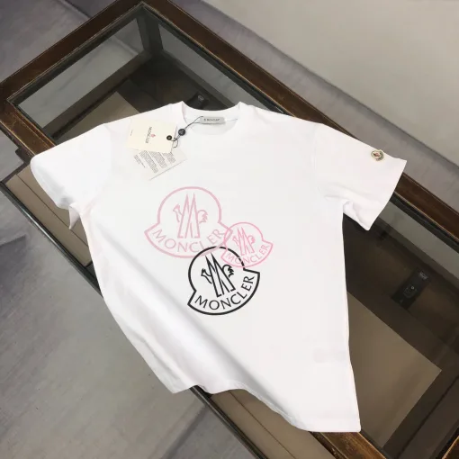 Luxus-Kollektion mit kurzen Ärmeln aus schwarzer Baumwolle von Moncler