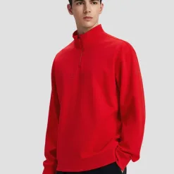 Premium Qualität Descente Sweatshirts Rot Strick Luxus