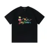 Premium Louis Vuitton Kurzarm Schwarz Baumwolle Logo Luxus