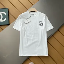 Premium Dior Kurzarm Schwarz Baumwolle Washed Style