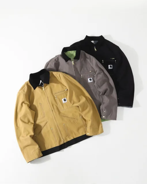 Hochwertige Sacai-Mäntel in Khaki-Canvas im klassischen Stil
