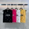 Hochwertige Dior Weste im schwarzen Strick-Stickerei-Stil