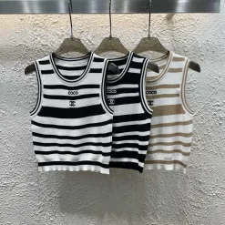 Premium Chanel Weste im Strick-Stil mit Stickerei